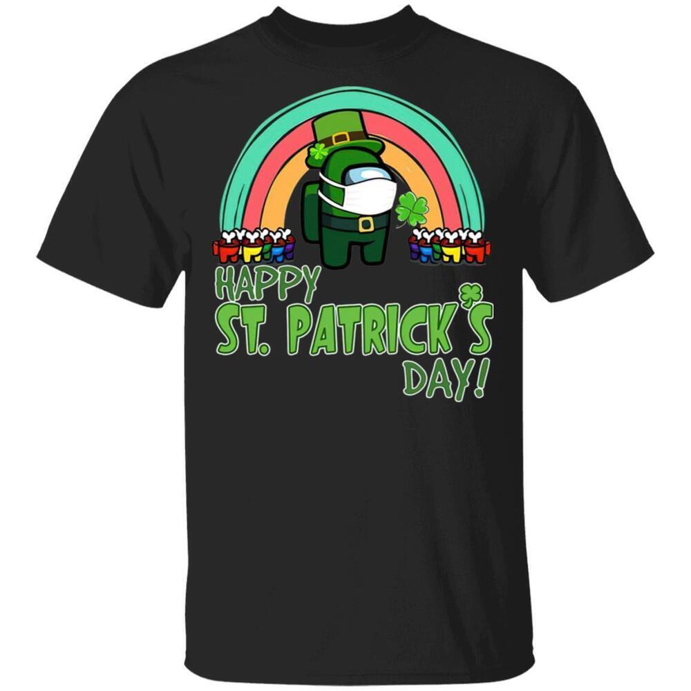 Among Us Rainbow Quarantine Happy St Patricks Day Shirt